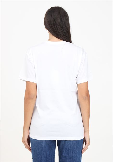 T-shirt a manica corta bianca da donna in jersey con maxi logo ELISABETTA FRANCHI | MA54N46E2392